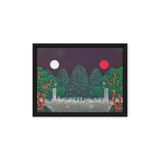 The Sun, the Moon, and the Five Peaks - Energy Art by Meekyung Shin - Framed Canvas Print