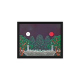 The Sun, the Moon, and the Five Peaks - Energy Art by Meekyung Shin - Framed Canvas Print