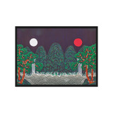 The Sun, the Moon, and the Five Peaks - Energy Art by Meekyung Shin - Framed Canvas Print