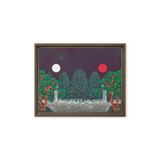 The Sun, the Moon, and the Five Peaks - Energy Art by Meekyung Shin - Framed Canvas Print