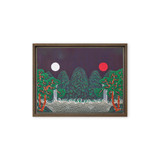 The Sun, the Moon, and the Five Peaks - Energy Art by Meekyung Shin - Framed Canvas Print