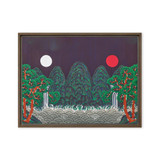 The Sun, the Moon, and the Five Peaks - Energy Art by Meekyung Shin - Framed Canvas Print