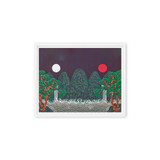 The Sun, the Moon, and the Five Peaks - Energy Art by Meekyung Shin - Framed Canvas Print