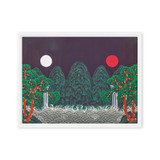 The Sun, the Moon, and the Five Peaks - Energy Art by Meekyung Shin - Framed Canvas Print