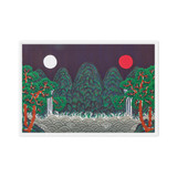 The Sun, the Moon, and the Five Peaks - Energy Art by Meekyung Shin - Framed Canvas Print