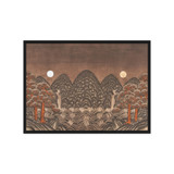 Where Night and Day Coexist - Energy Art by Meekyung Shin - Framed Canvas Print