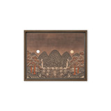 Where Night and Day Coexist - Energy Art by Meekyung Shin - Framed Canvas Print