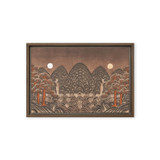 Where Night and Day Coexist - Energy Art by Meekyung Shin - Framed Canvas Print