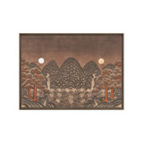 Where Night and Day Coexist - Energy Art by Meekyung Shin - Framed Canvas Print