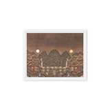 Where Night and Day Coexist - Energy Art by Meekyung Shin - Framed Canvas Print