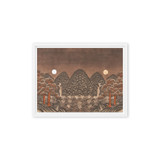 Where Night and Day Coexist - Energy Art by Meekyung Shin - Framed Canvas Print