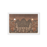 Where Night and Day Coexist - Energy Art by Meekyung Shin - Framed Canvas Print