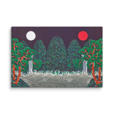 The Sun, the Moon, and the Five Peaks - Energy Art by Meekyung Shin - Unframed Canvas Print