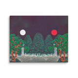 The Sun, the Moon, and the Five Peaks - Energy Art by Meekyung Shin - Unframed Canvas Print