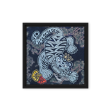 The Tiger Heralds Good Fortune - Energy Art by Meekyung Shin - Framed Canvas Print