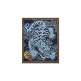 The Tiger Heralds Good Fortune - Energy Art by Meekyung Shin - Framed Canvas Print