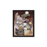 After Everyone Falls Asleep - Energy Art by Meekyung Shin - Framed Canvas Print
