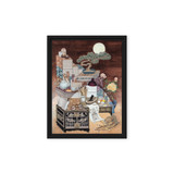 After Everyone Falls Asleep - Energy Art by Meekyung Shin - Framed Canvas Print