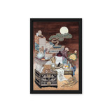 After Everyone Falls Asleep - Energy Art by Meekyung Shin - Framed Canvas Print