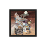 After Everyone Falls Asleep - Energy Art by Meekyung Shin - Framed Canvas Print