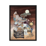 After Everyone Falls Asleep - Energy Art by Meekyung Shin - Framed Canvas Print