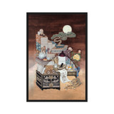 After Everyone Falls Asleep - Energy Art by Meekyung Shin - Framed Canvas Print