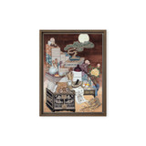 After Everyone Falls Asleep - Energy Art by Meekyung Shin - Framed Canvas Print