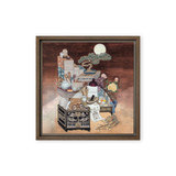 After Everyone Falls Asleep - Energy Art by Meekyung Shin - Framed Canvas Print