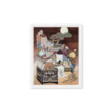 After Everyone Falls Asleep - Energy Art by Meekyung Shin - Framed Canvas Print