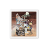 After Everyone Falls Asleep - Energy Art by Meekyung Shin - Framed Canvas Print