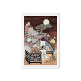 After Everyone Falls Asleep - Energy Art by Meekyung Shin - Framed Canvas Print