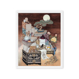 After Everyone Falls Asleep - Energy Art by Meekyung Shin - Framed Canvas Print