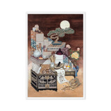 After Everyone Falls Asleep - Energy Art by Meekyung Shin - Framed Canvas Print