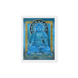 Blue Buddha - Energy Art by Matthew Smith - Framed Canvas Print