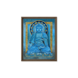Blue Buddha - Energy Art by Matthew Smith - Framed Canvas Print