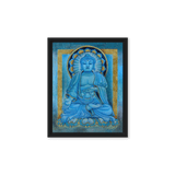 Blue Buddha - Energy Art by Matthew Smith - Framed Canvas Print
