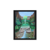Stream of Consciousness - Energy Art by Matthew Smith - Framed Canvas Print