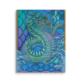 Blue Dragon - Energy Art by Matthew Smith - Unframed Canvas Print