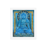 Blue Buddha - Energy Art by Matthew Smith - Framed Paper Print