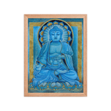 Blue Buddha - Energy Art by Matthew Smith - Framed Paper Print