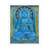 Blue Buddha - Energy Art by Matthew Smith - Framed Paper Print