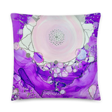 Crown Chakra Throw Pillow by Rebecca Bond