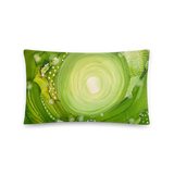 Heart Chakra Throw Pillow by Rebecca Bond