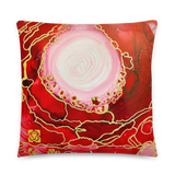 Root Chakra Throw Pillow by Rebecca Bond