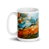 DESERT LANDSCAPE White Glossy Ceramic Mug - Energy Art by Rebecca Bond