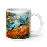 DESERT LANDSCAPE White Glossy Ceramic Mug - Energy Art by Rebecca Bond