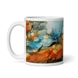 DESERT LANDSCAPE White Glossy Ceramic Mug - Energy Art by Rebecca Bond