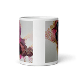 IN BLOOM White Glossy Ceramic Mug - Energy Art by Rebecca Bond