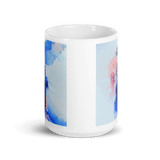 LEVITATE White Glossy Ceramic Mug - Energy Art by Rebecca Bond