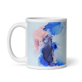 LEVITATE White Glossy Ceramic Mug - Energy Art by Rebecca Bond